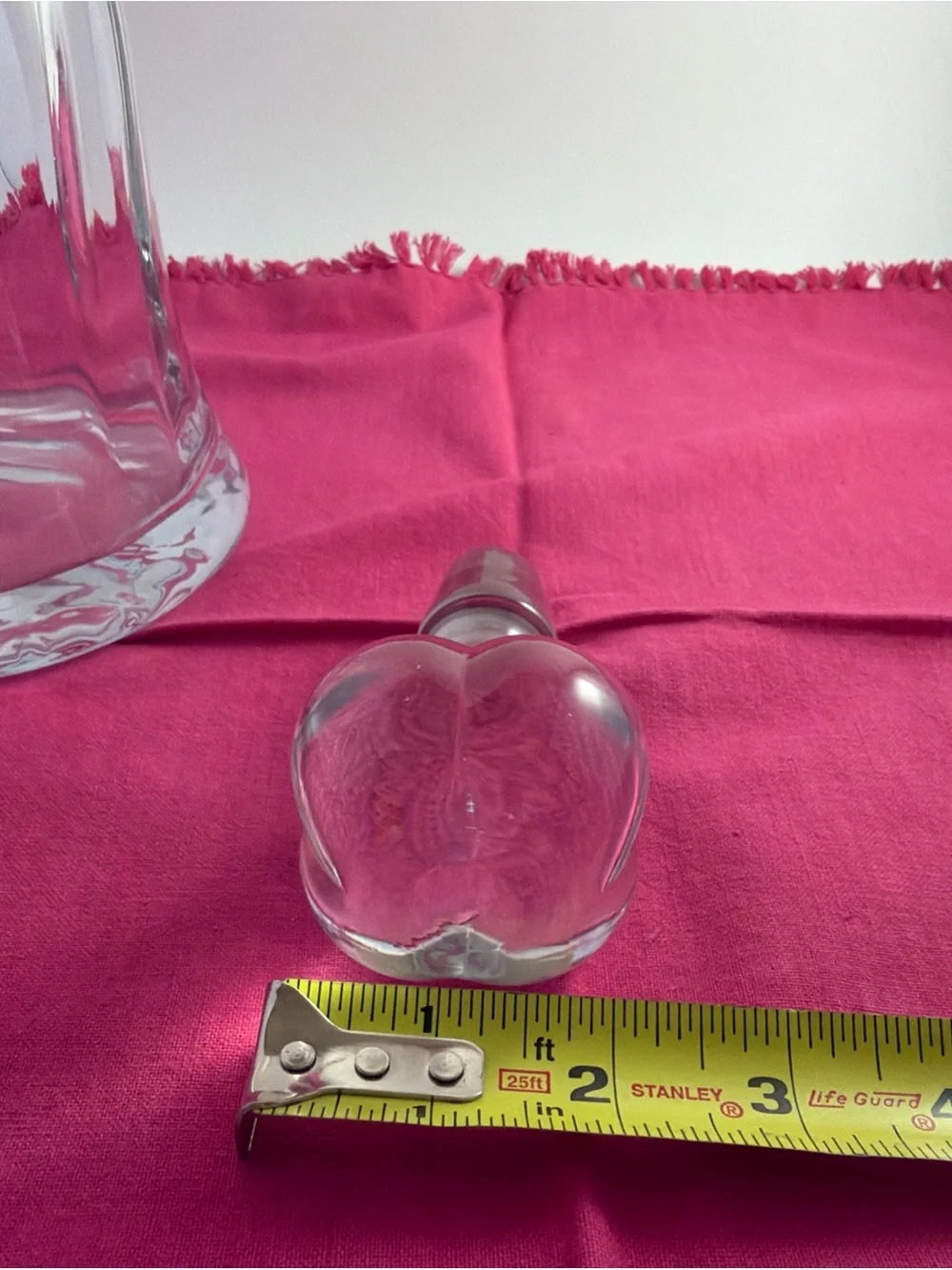 Vintage Hand Blown Bell Shaped Decanter Crystal with Stopper